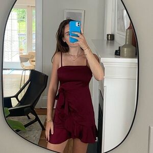 Princess Polly burgundy mini dress - size 2 new with tags